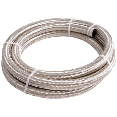 AF100-09-2M    SS BRAIDED HOSE -9AN  2 METRE SILVER S/S 12.7mm ID 18.3mm OD