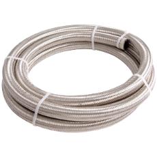 AF100-05-15M    SS BRAIDED HOSE -5AN 15 METRE SILVER S/S 6.4mm ID 13.1mm OD