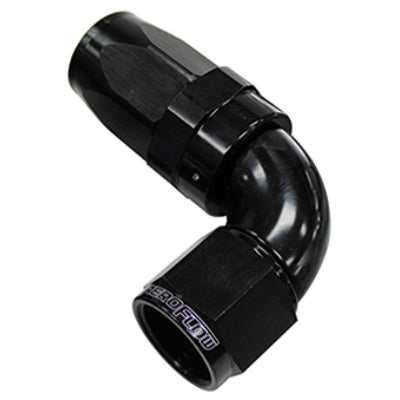 90 DEG FULL FLOW HOSE END TAPER STYLE BLACK