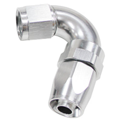 120 DEG FULL FLOW SWIVEL HOSE END TAPER STYLE SILVER