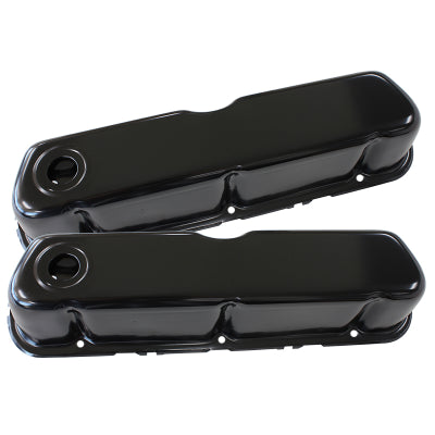 AF1822-5052    STEEL VALVE COVERS, SBF TALL  BLACK WITHOUT LOGO