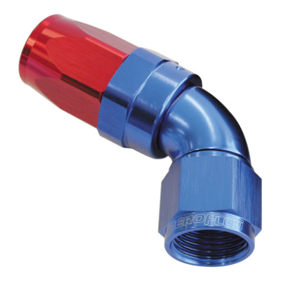 60 DEG FULL FLOW SWIVEL HOSE END TAPER STYLE BLUE