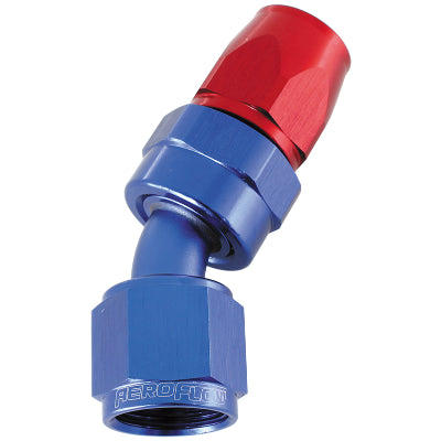 AF207-04D    ALLOY 30 DEG HOSE END -4AN    BLUE SWIVEL NUT SUIT TEFLON