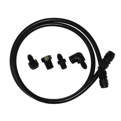 AF30-4006BLK    -4AN x 6ft BLACK BRAIDED LINE KIT WITH FITTINGS INCLUDED