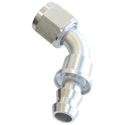 60 DEG PUSH LOCK END SILVER NO CLAMP REQUIRED<15PSI