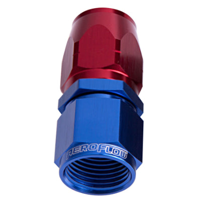 ALLOY STRAIGHT HOSE END BLUE CUTTER STYLE SWIVEL NUT