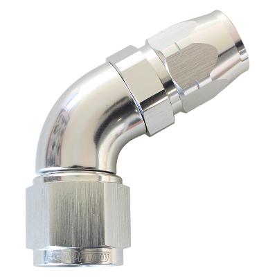 STEPPED 60 DEG SWIVEL CUTTER HOSE END SILVER