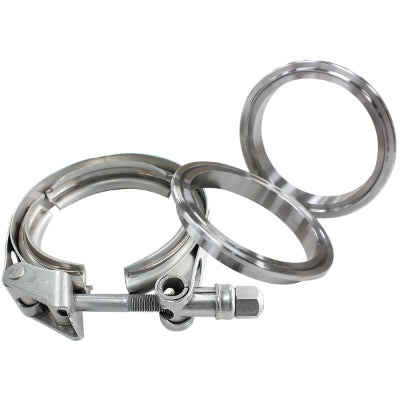 ALUMINIUM V-BAND CLAMP KIT  with 2 x Aluminium Weld Flanges & 1 x Stainless Steel Clamp